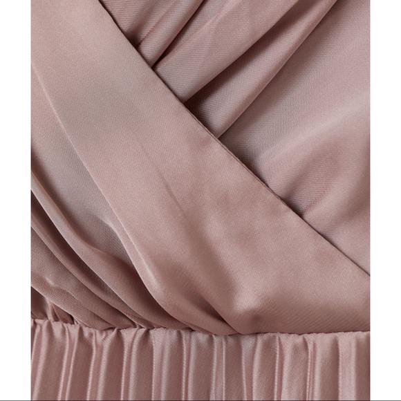 H&M ~Long Pleated Taupe Dress (NWT) - Picture 4 of 4